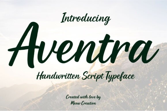 Aventra: A Smooth Handwritten Script for Editorial Elegance