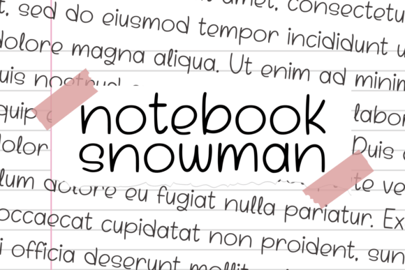 Bring Charm to Your Creations with Notebook Snowman Font