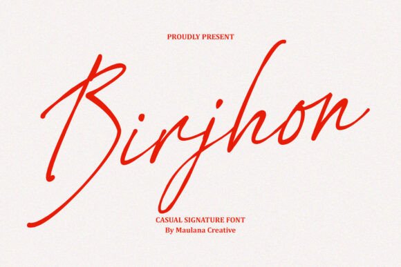 Discover Birjhon: A Signature Brush Font for Elegant Branding