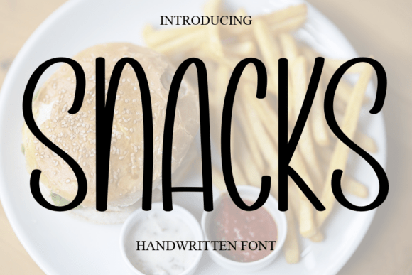 Discover Snacks: A Charming Handwritten Font for Editorial Design