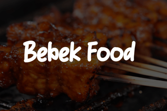 Enhance Your Brand with Bebek Food: A Versatile and Elegant Font